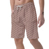 Tan Brown Polka Dot Men's Shorts-grizzshop