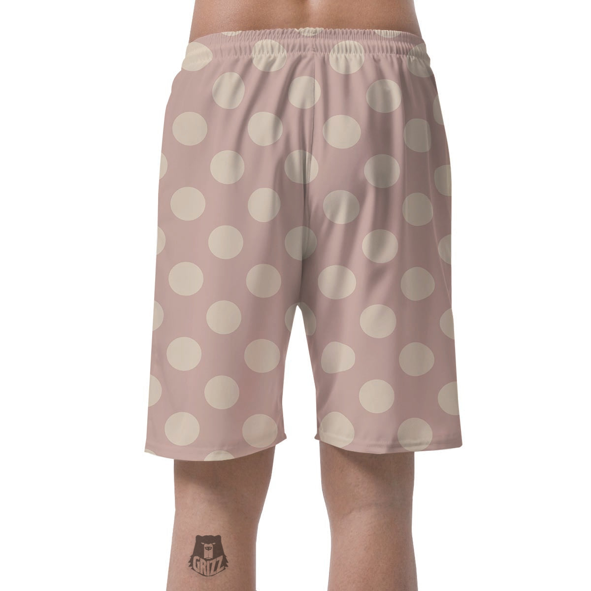 Tan Polka Dot Men's Shorts-grizzshop