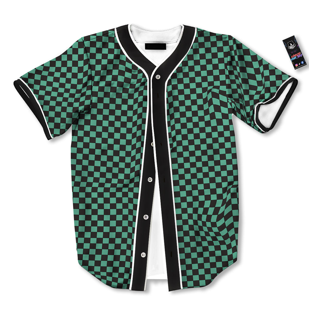 Tanjiro Print Pattern Baseball Jersey-grizzshop