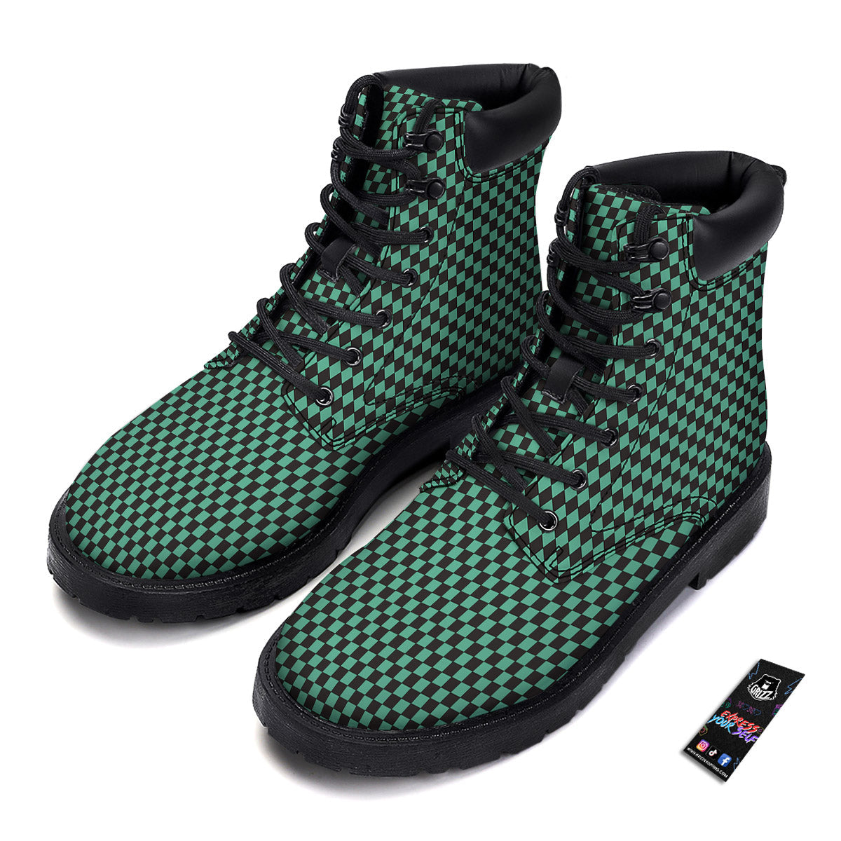 Tanjiro Print Pattern Boots-grizzshop