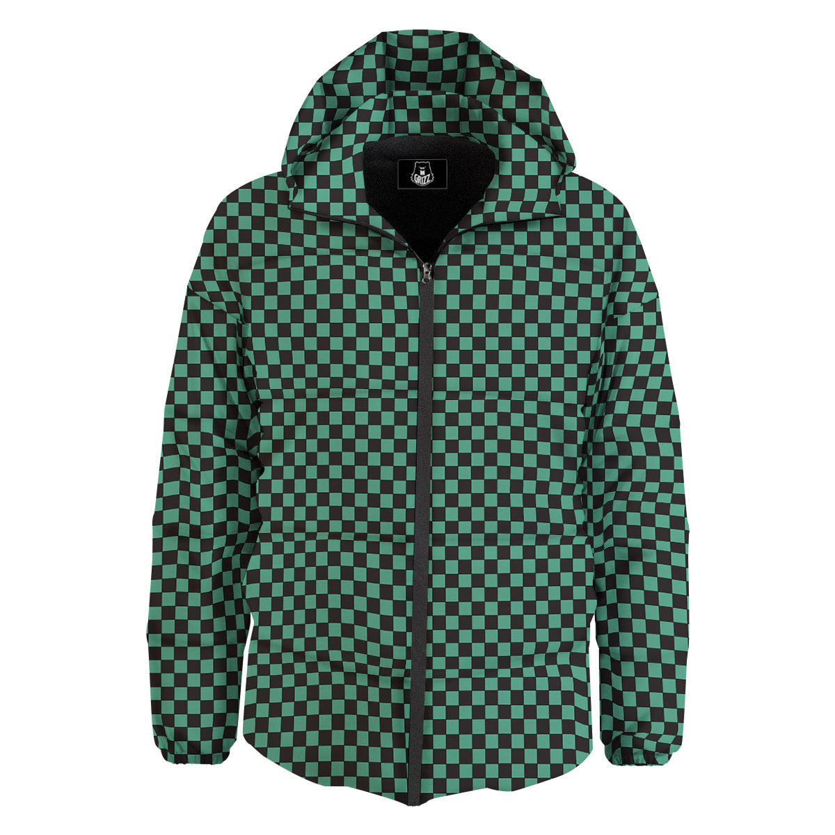 Tanjiro Print Pattern Down Jacket-grizzshop