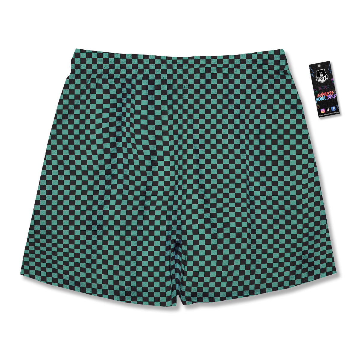 Tanjiro Print Pattern Men's Running Shorts-grizzshop