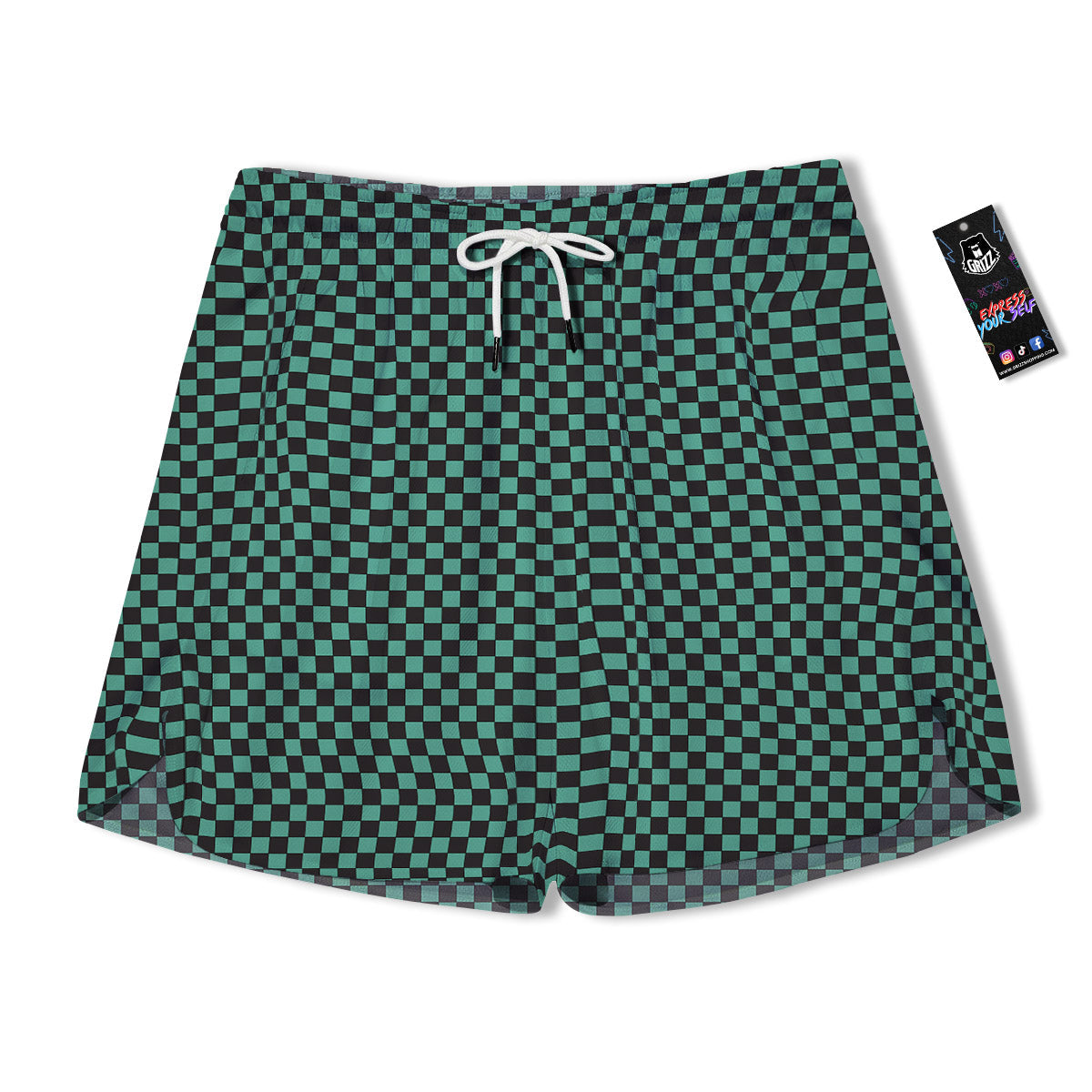 Tanjiro Print Pattern Men's Running Shorts-grizzshop