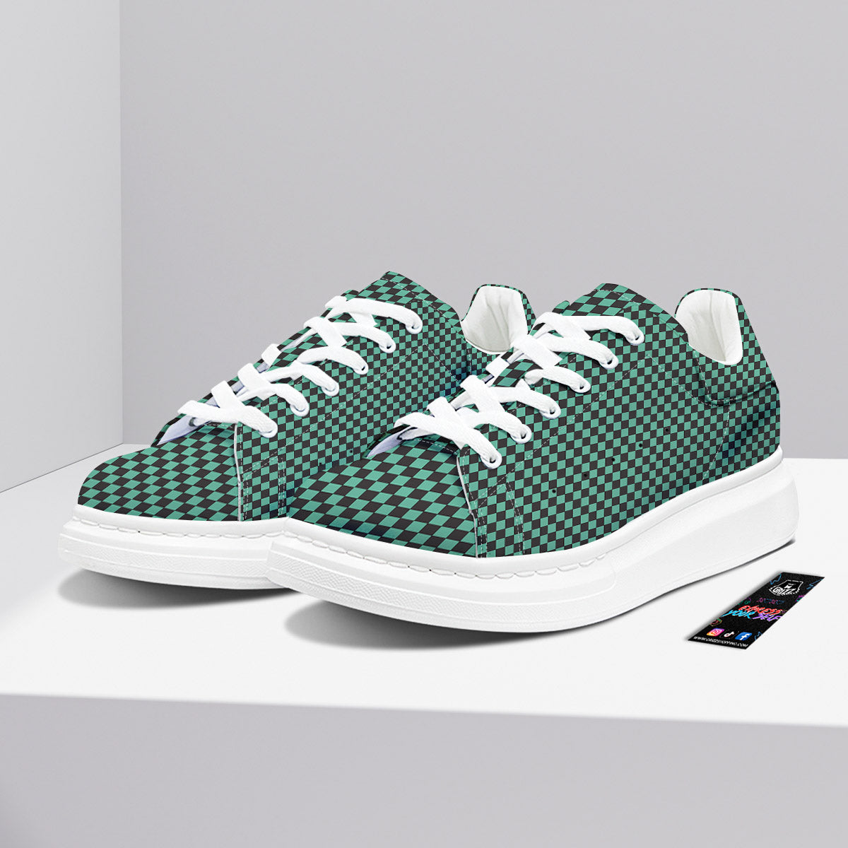 Tanjiro Print Pattern Platform Shoes-grizzshop