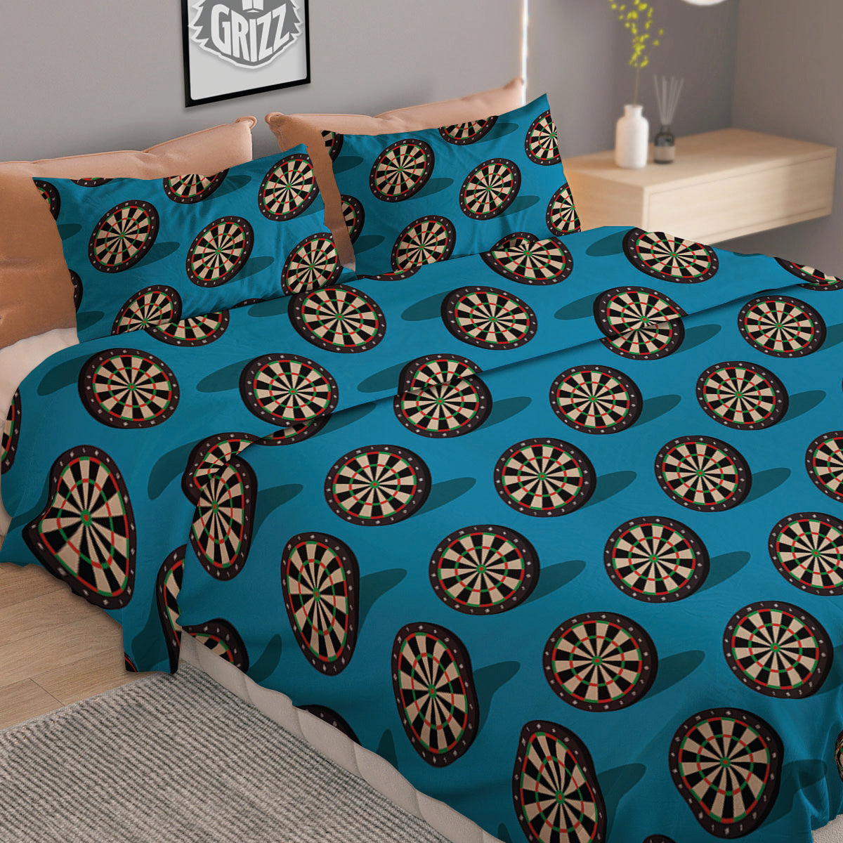 Stingray Spiritual Golden Print Duvet Cover Bedding Set