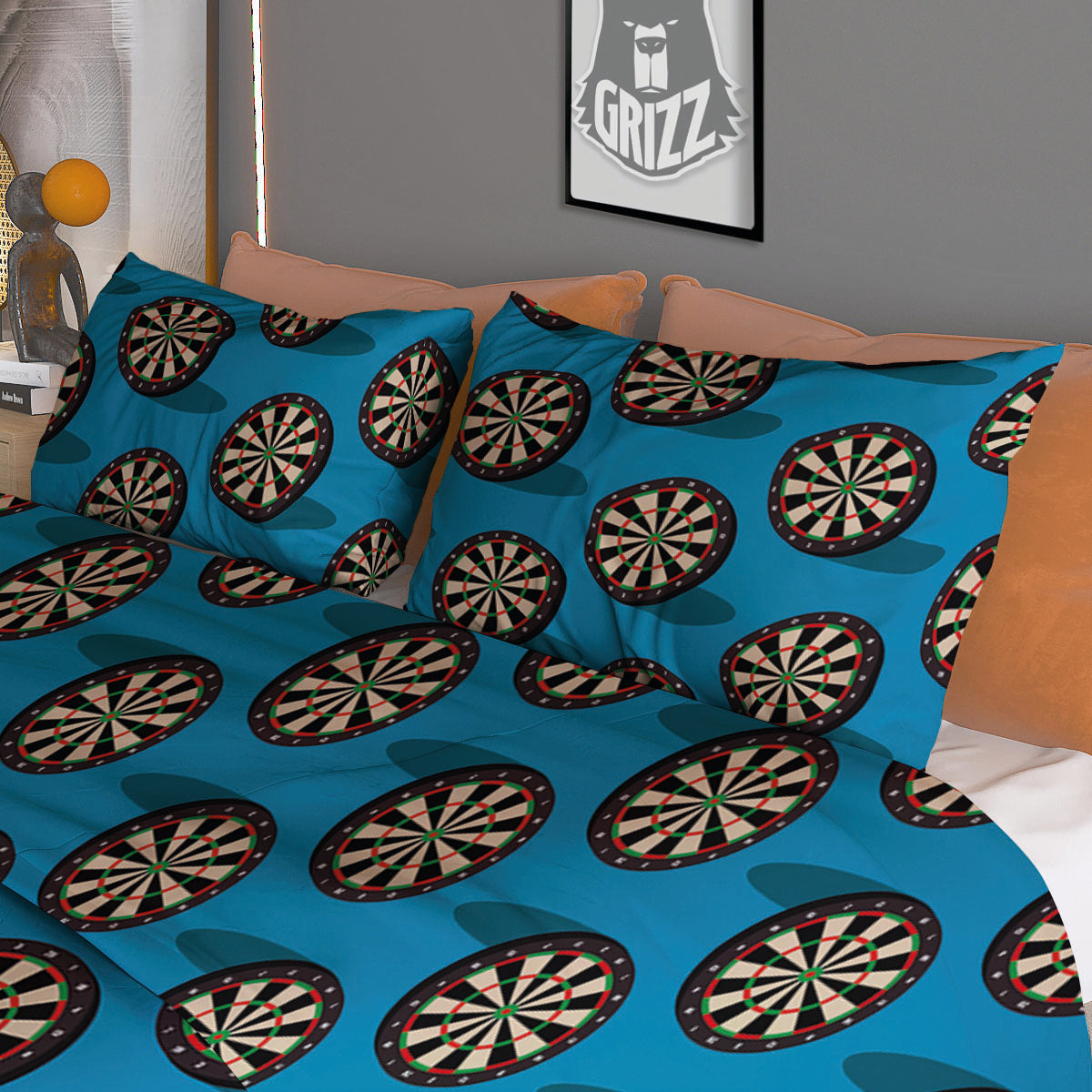 Stingray Spiritual Golden Print Duvet Cover Bedding Set