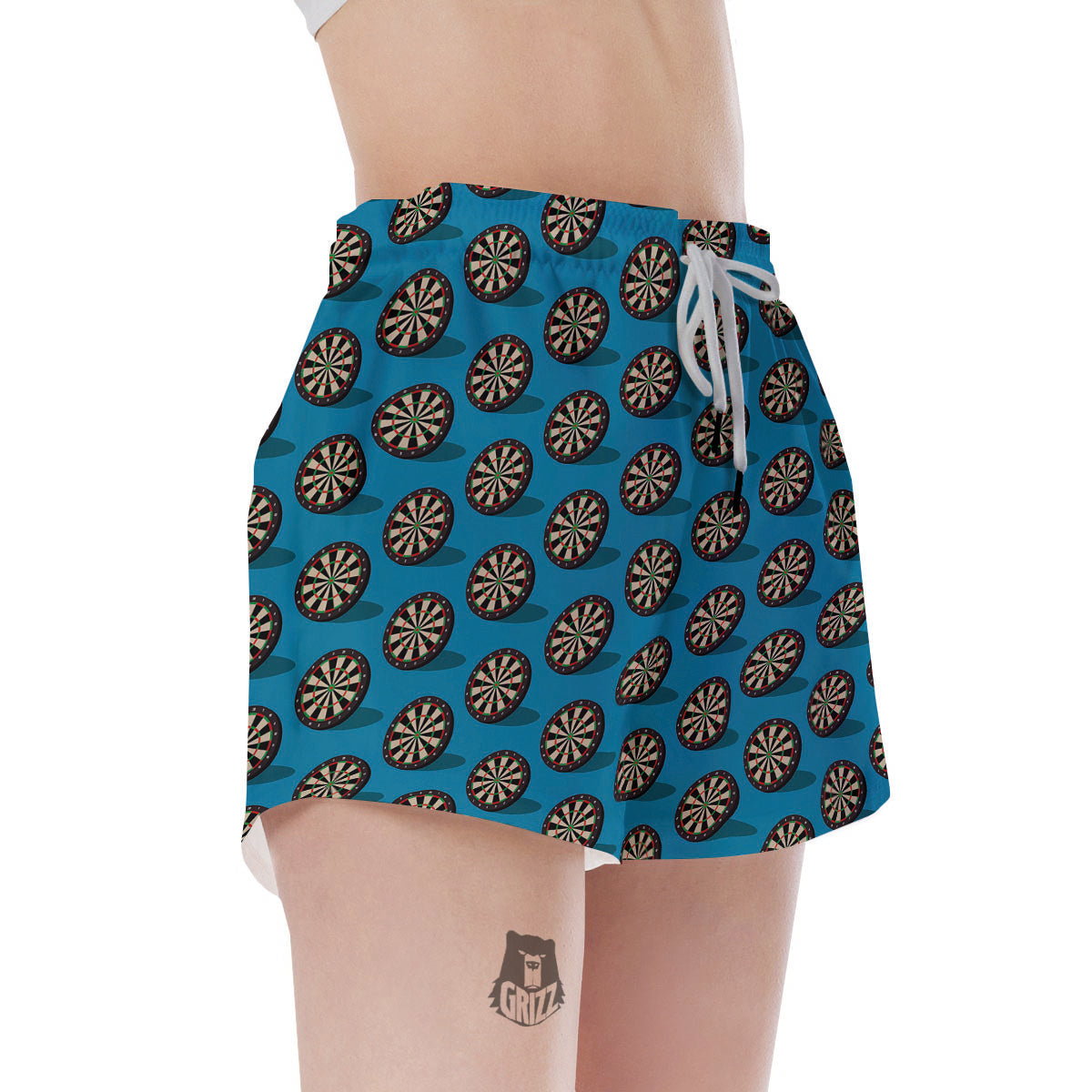 Target Blue Bullseye Print Pattern Women's Shorts