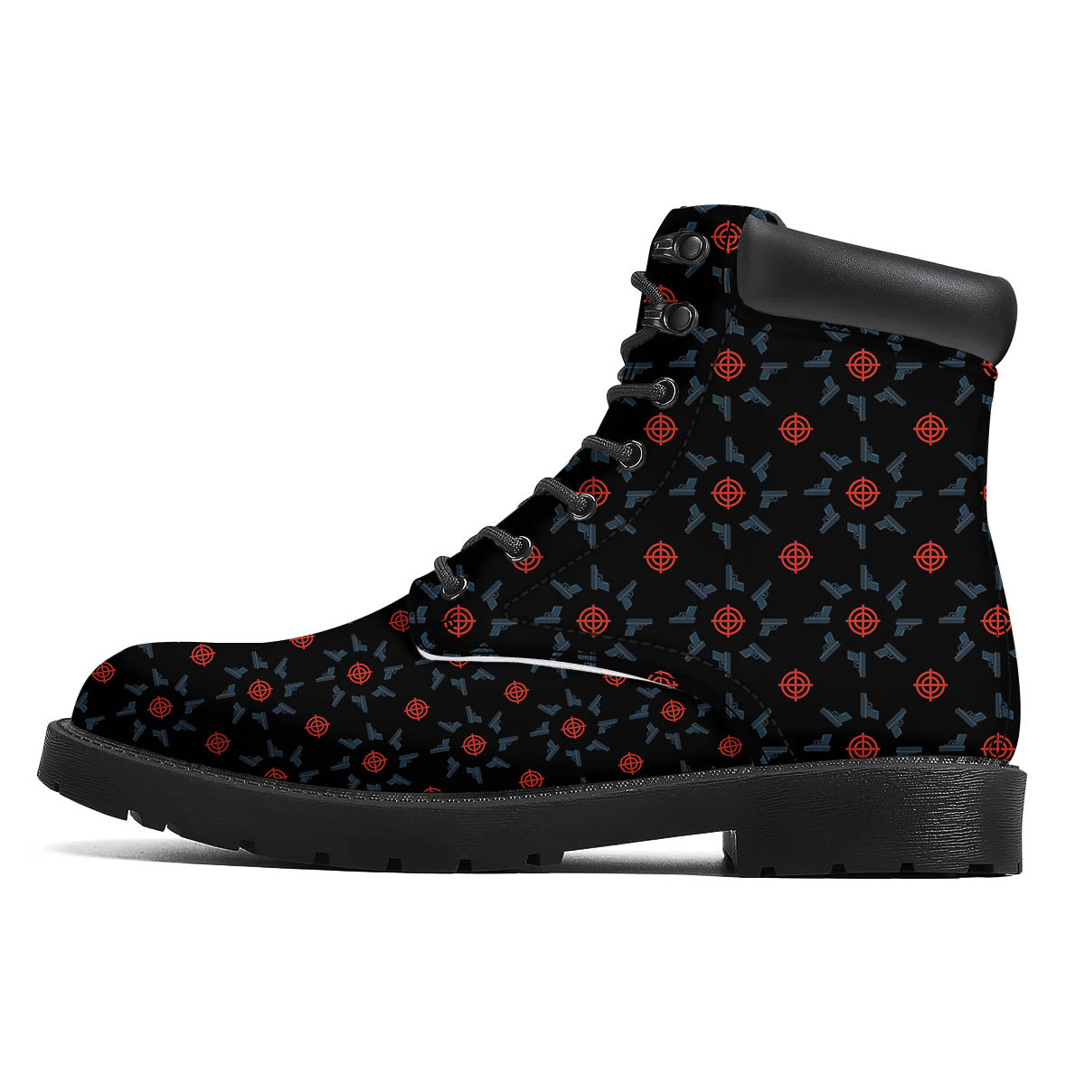 Target Bullseye Print Pattern Boots-grizzshop