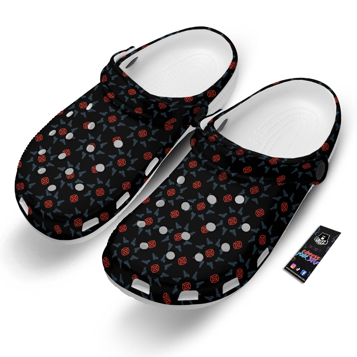 Target Bullseye Print Pattern Clog-grizzshop