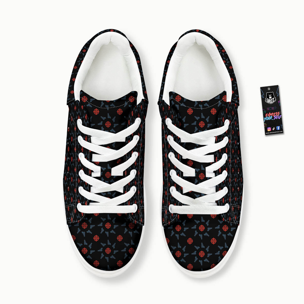 Target Bullseye Print Pattern Platform Shoes-grizzshop