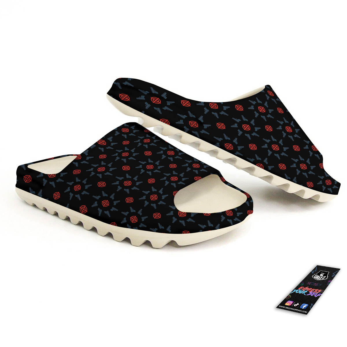 Target Bullseye Print Pattern Sandals-grizzshop