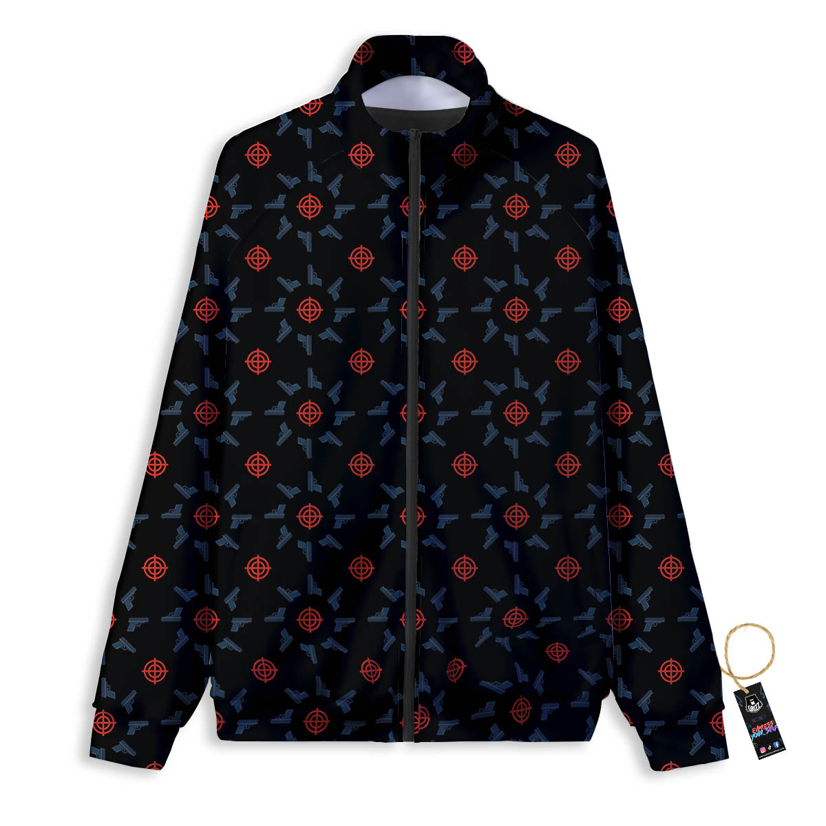 Target Bullseye Print Pattern Track Jacket-grizzshop