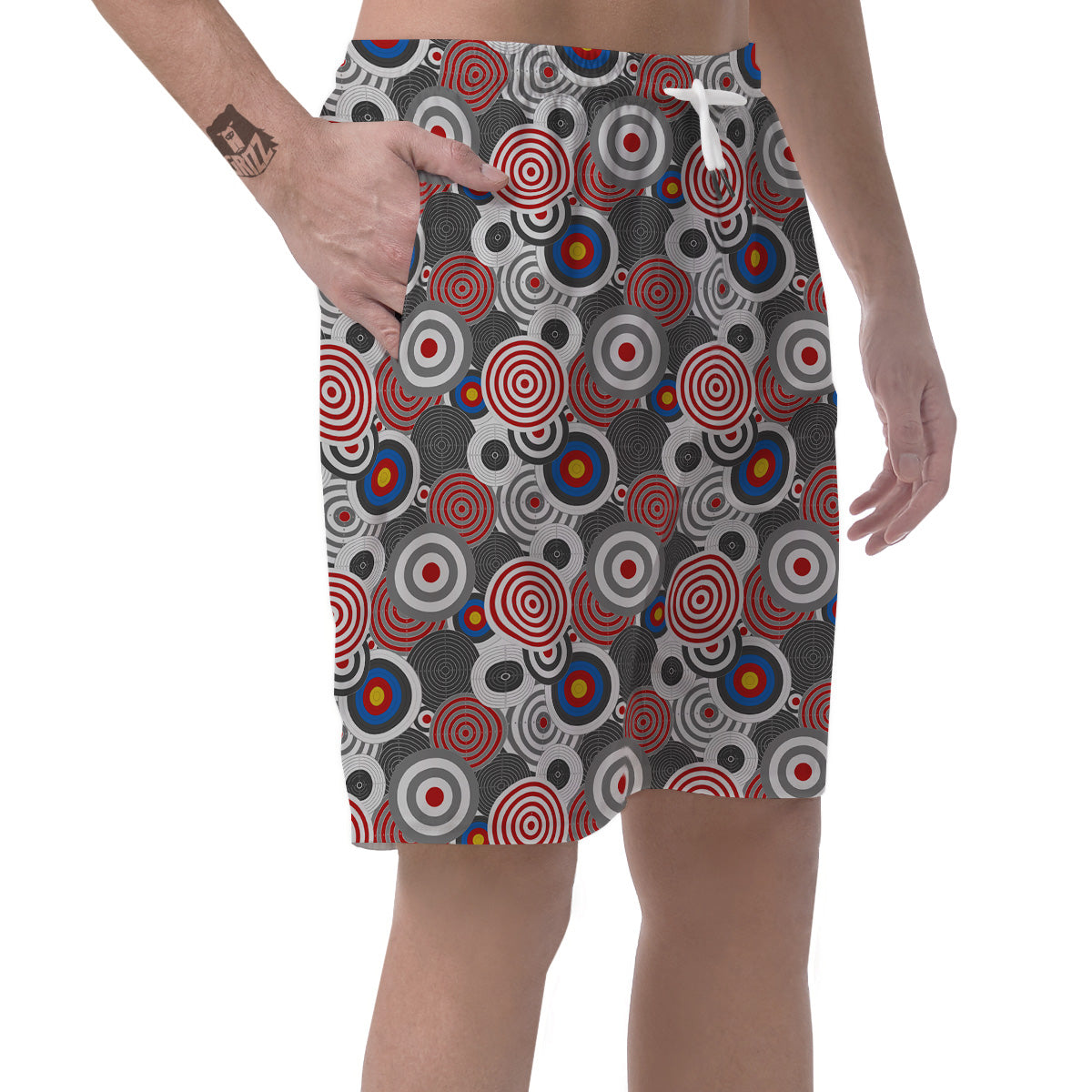 Target Darts Board Game Print Pattern Men's Shorts-grizzshop