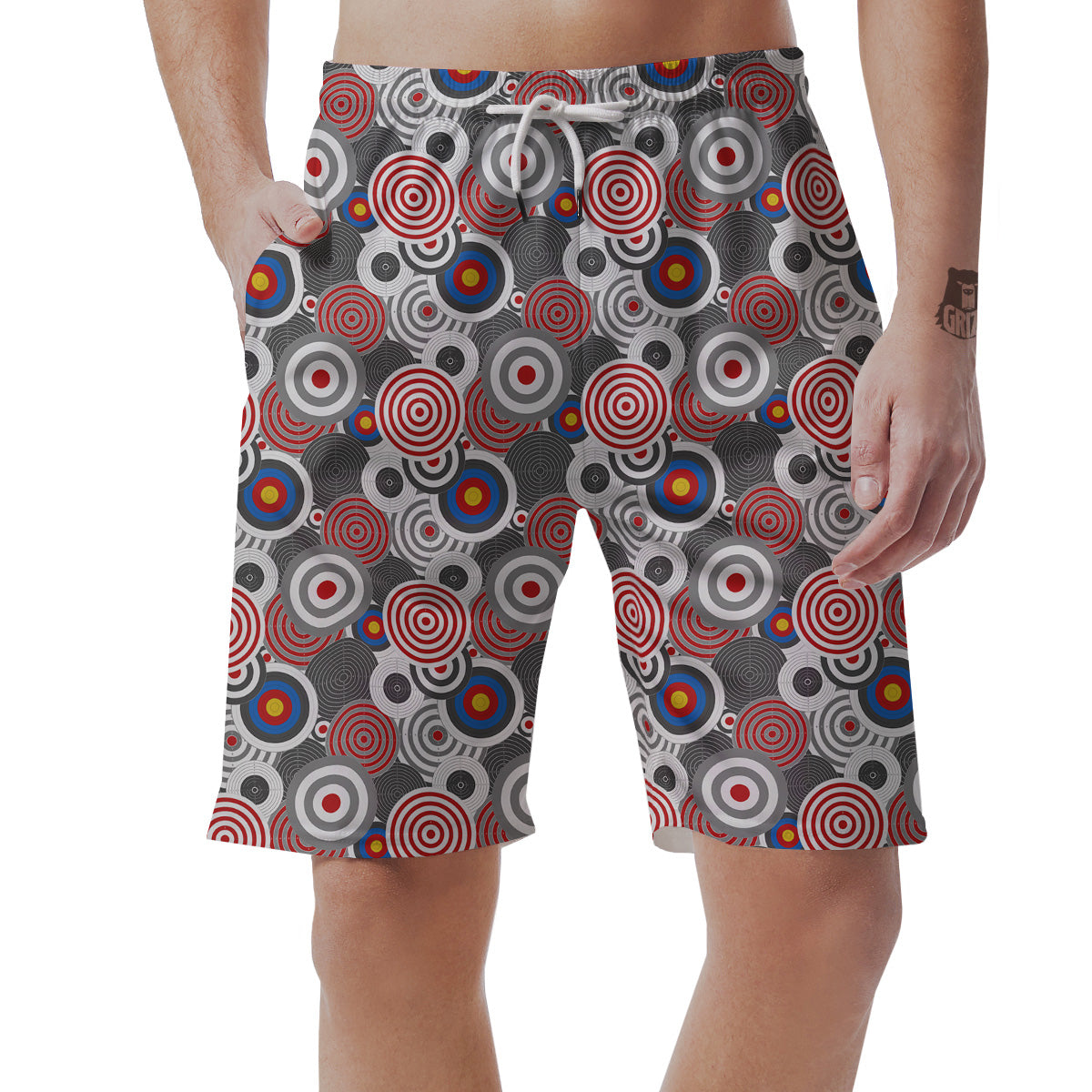 Target Darts Board Game Print Pattern Men's Shorts-grizzshop