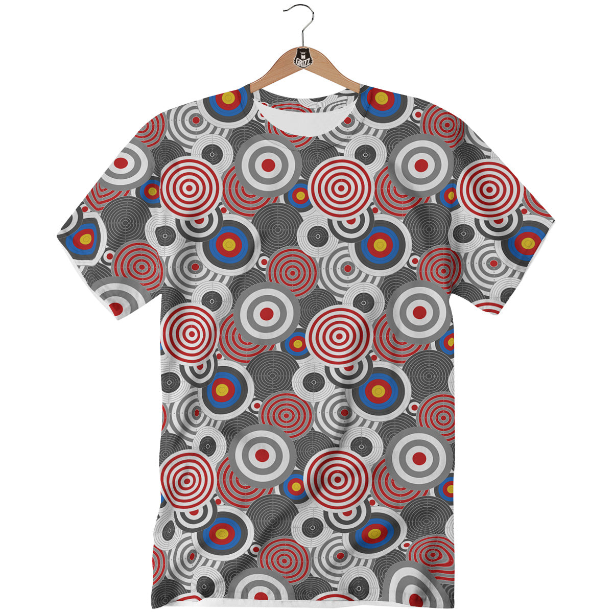 Target Darts Board Game Print Pattern T-Shirt-grizzshop