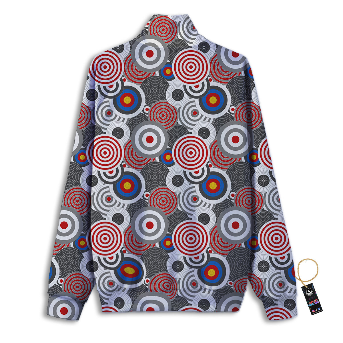 Target Darts Board Game Print Pattern Track Jacket-grizzshop