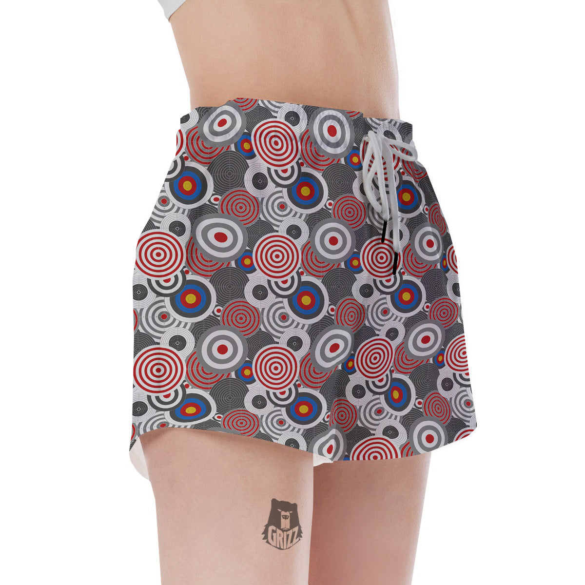 Target Darts Board Game Print Pattern Women's Shorts-grizzshop