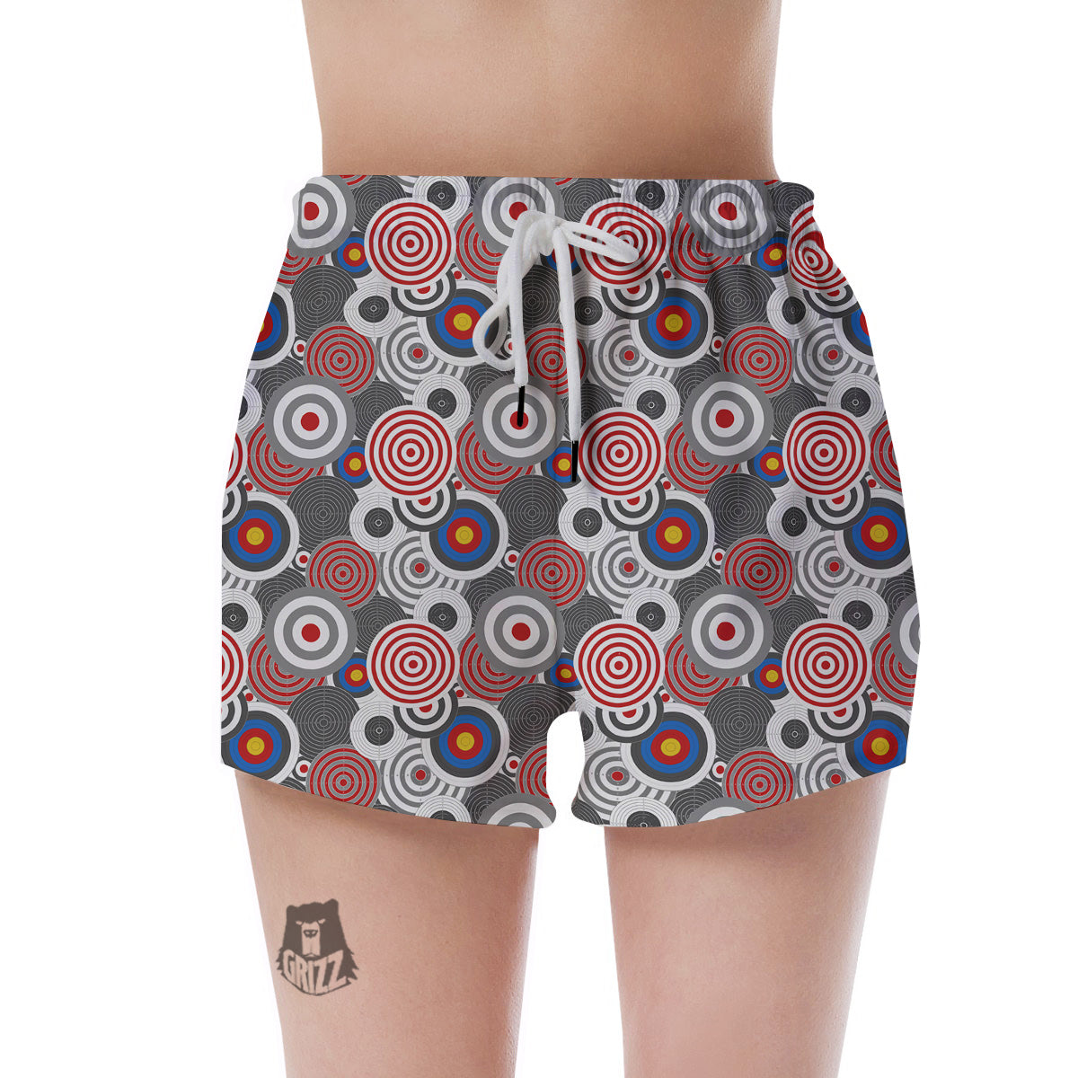 Target Darts Board Game Print Pattern Women's Shorts-grizzshop