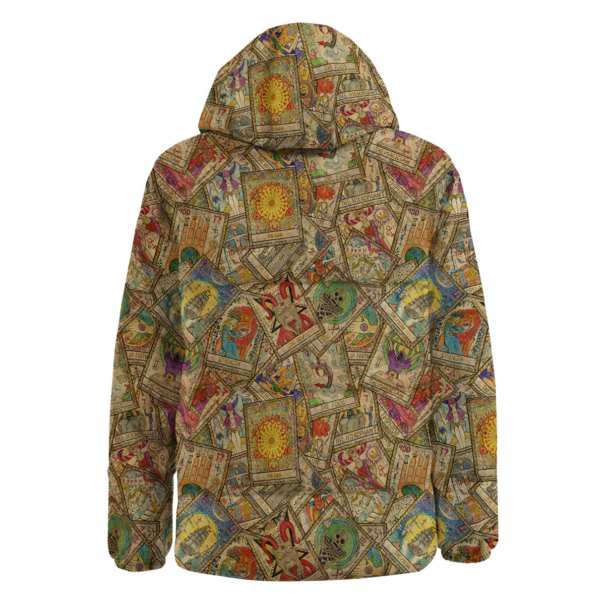 Tarot Card Wicca Vintage Print Pattern Down Jacket-grizzshop