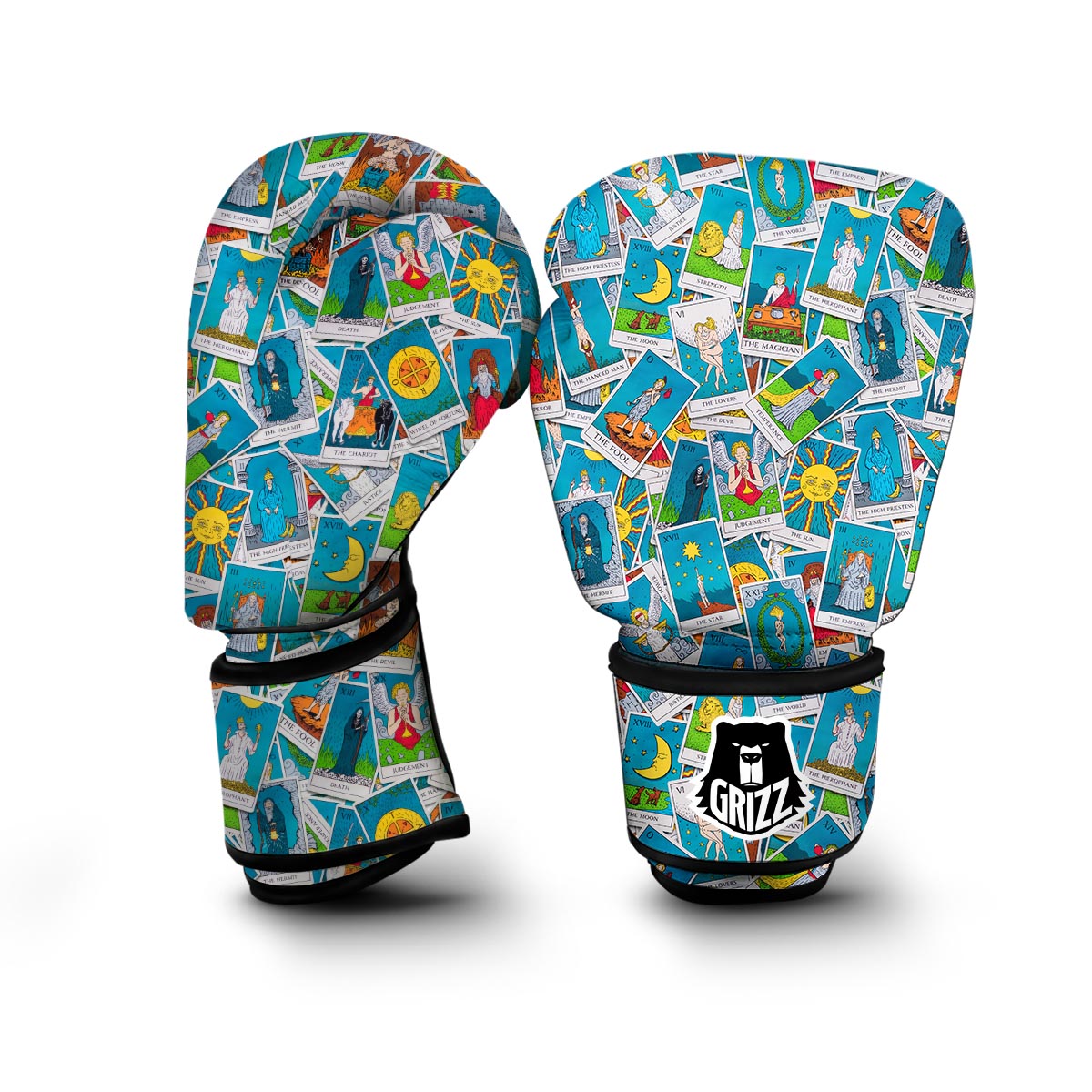 Tarot Pattern Print Boxing Gloves-grizzshop