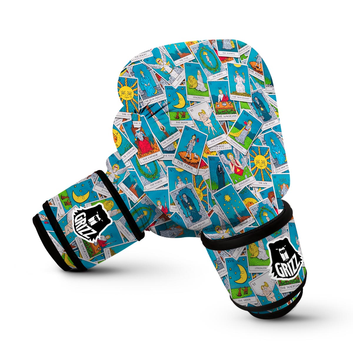 Tarot Pattern Print Boxing Gloves-grizzshop