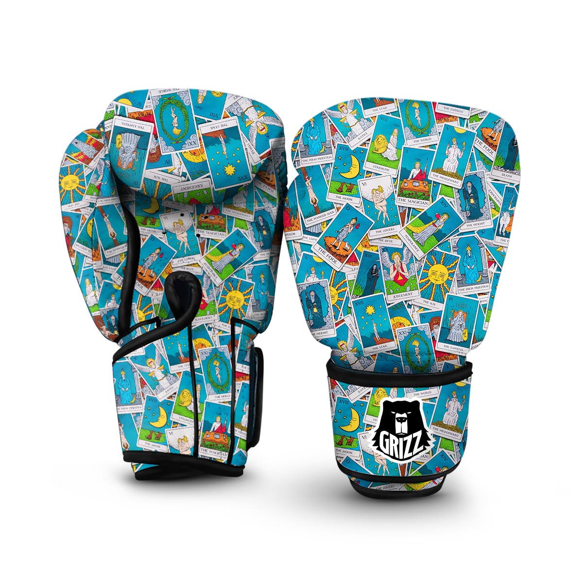 Tarot Pattern Print Boxing Gloves-grizzshop