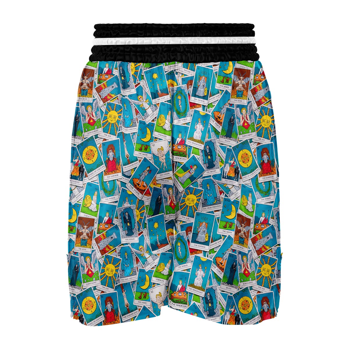 Tarot Pattern Print Boxing Shorts-grizzshop