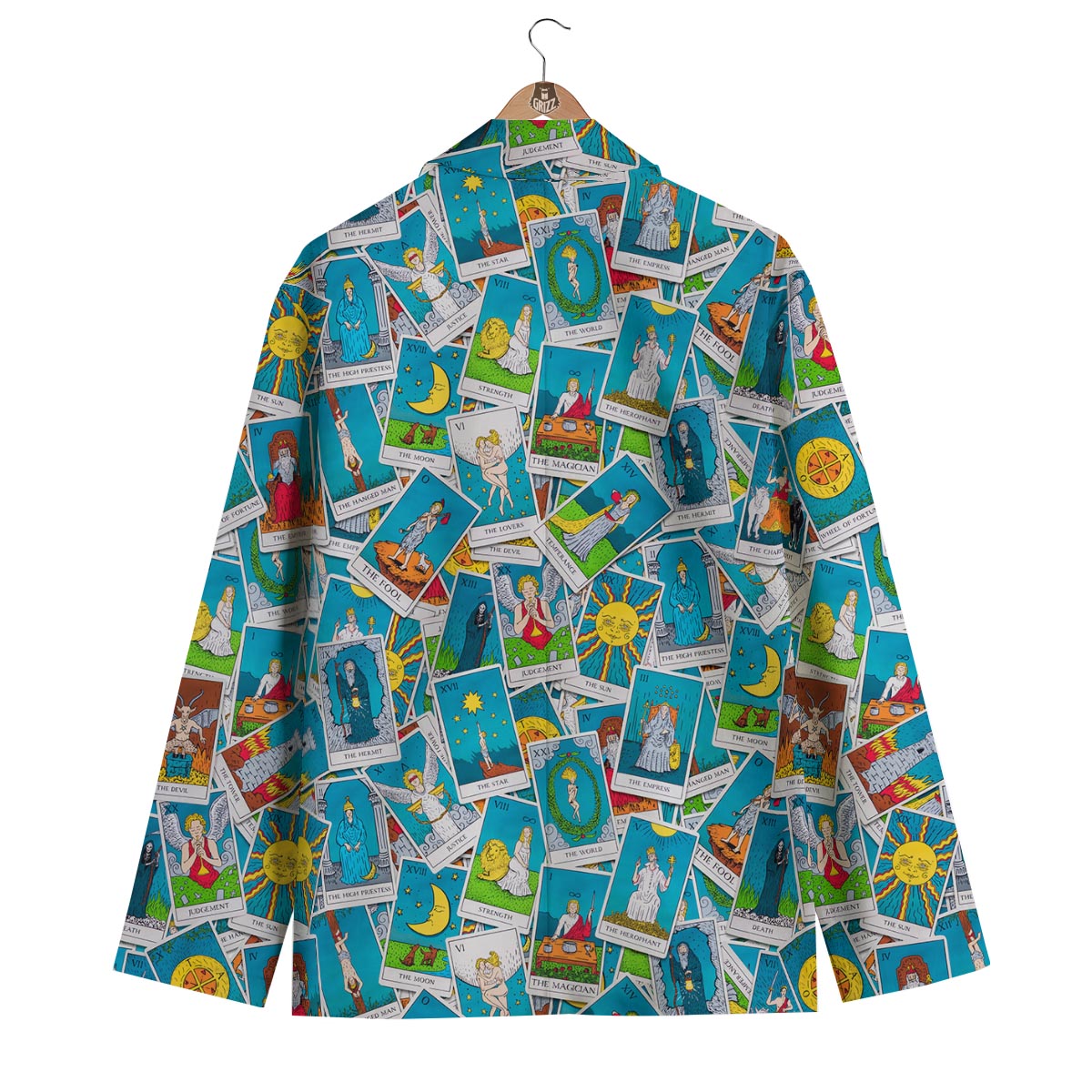Tarot Pattern Print Men's Blazer-grizzshop