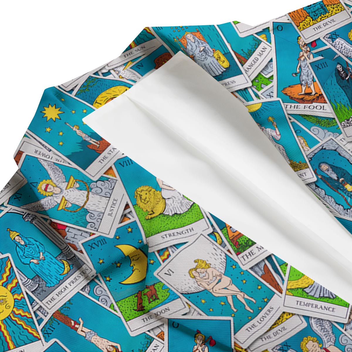 Tarot Pattern Print Men's Blazer-grizzshop