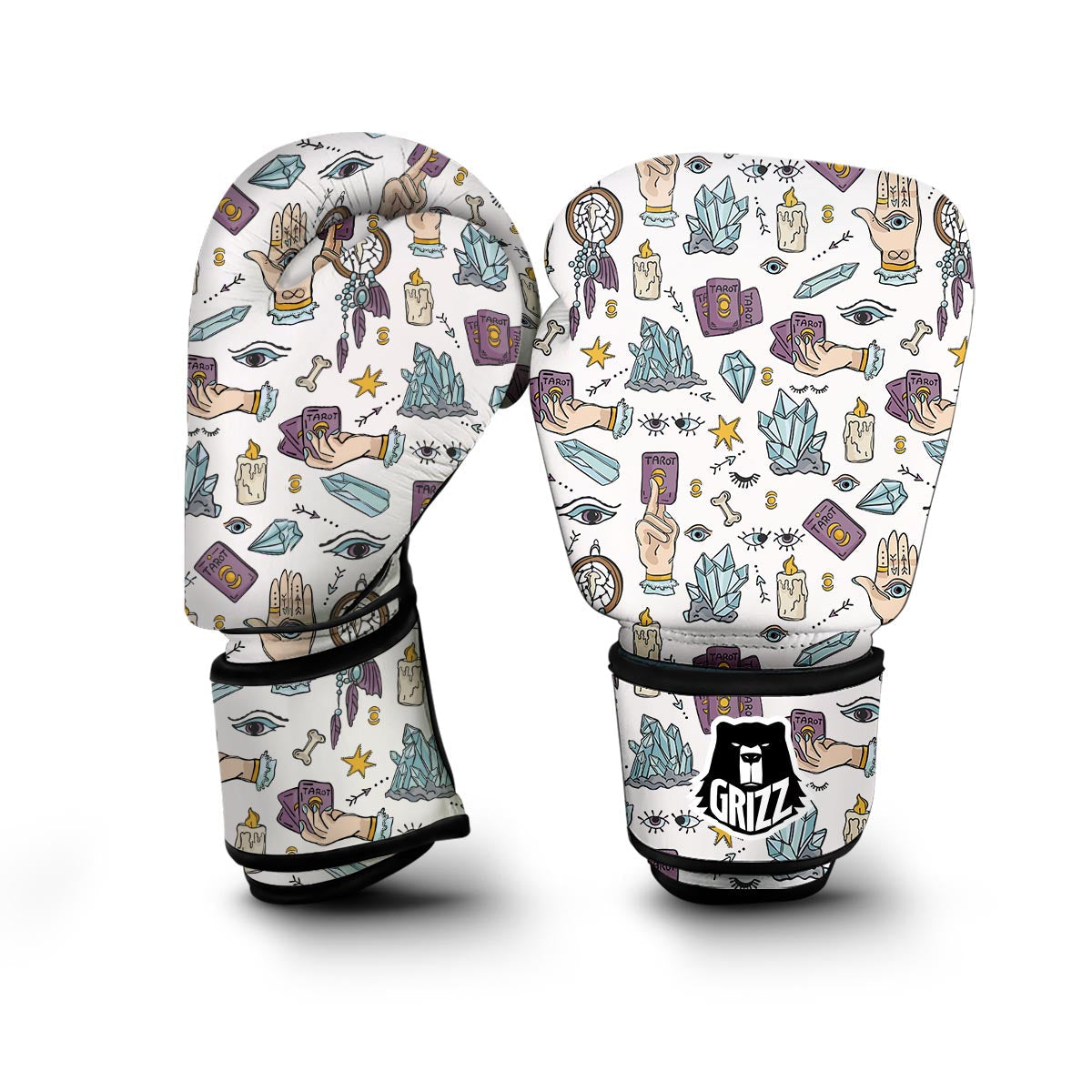 Tarot Print Pattern Boxing Gloves-grizzshop