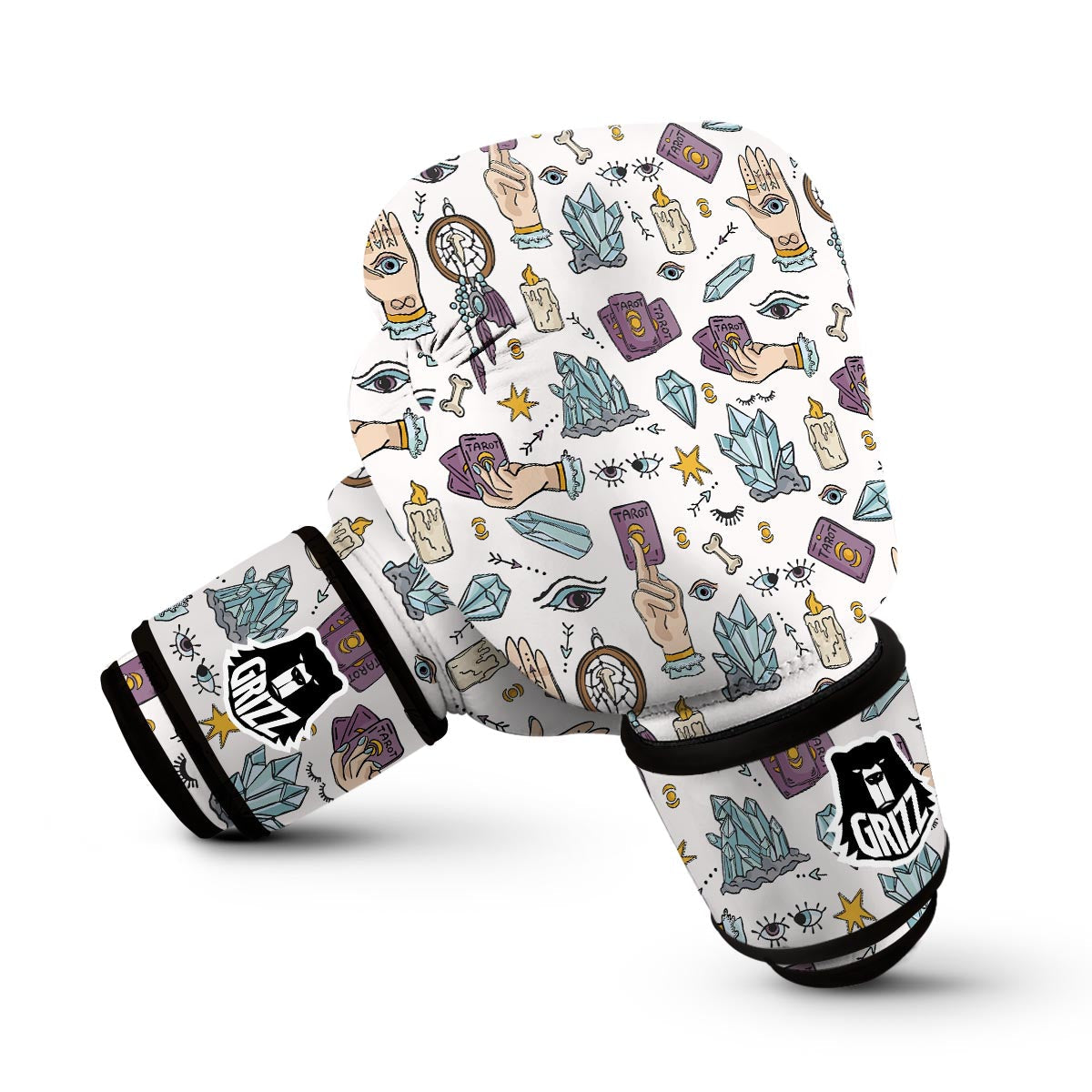 Tarot Print Pattern Boxing Gloves-grizzshop