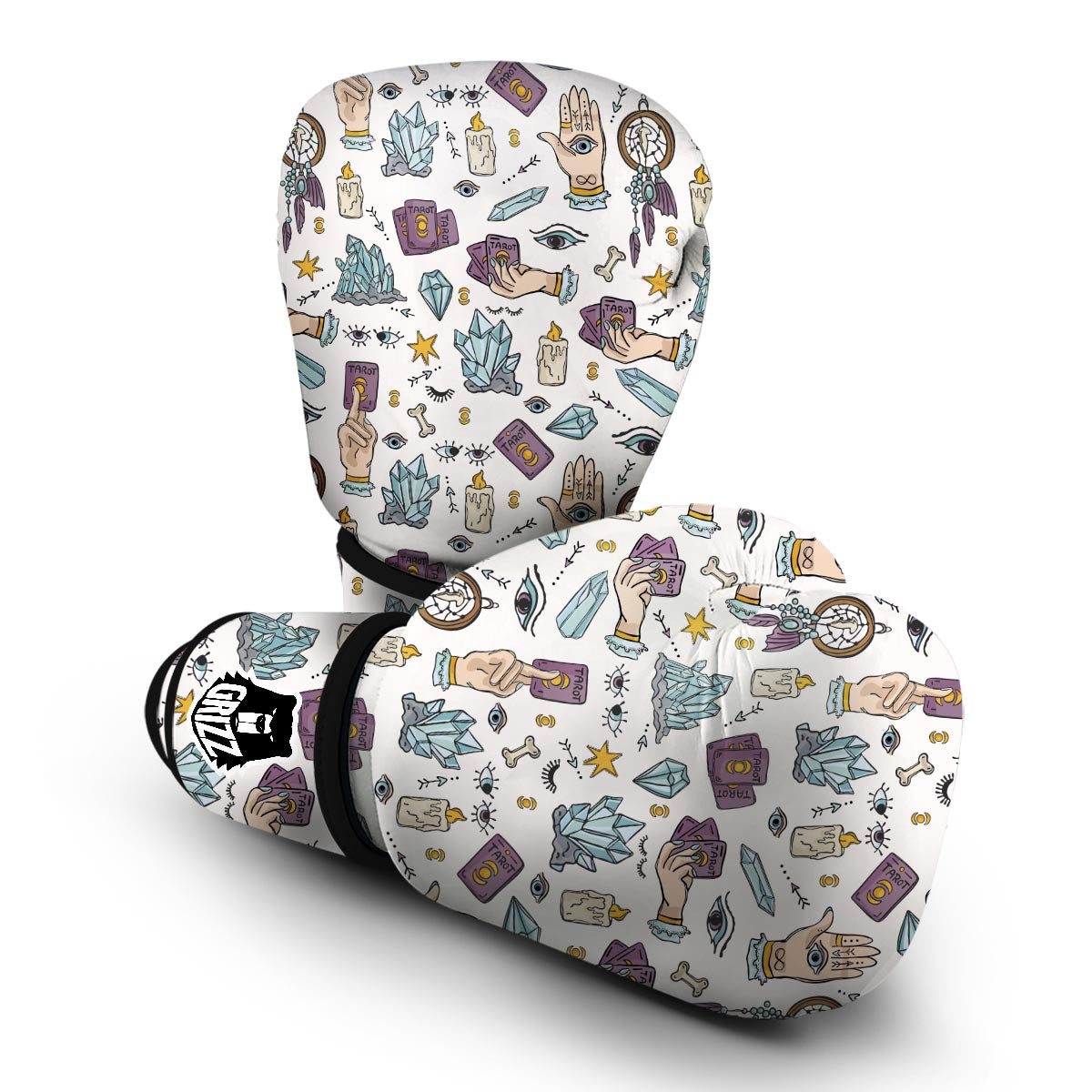 Tarot Print Pattern Boxing Gloves-grizzshop