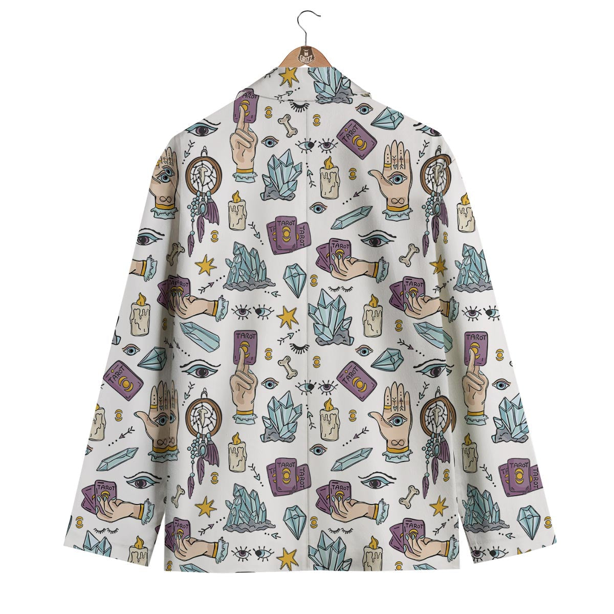Tarot Print Pattern Men's Blazer-grizzshop