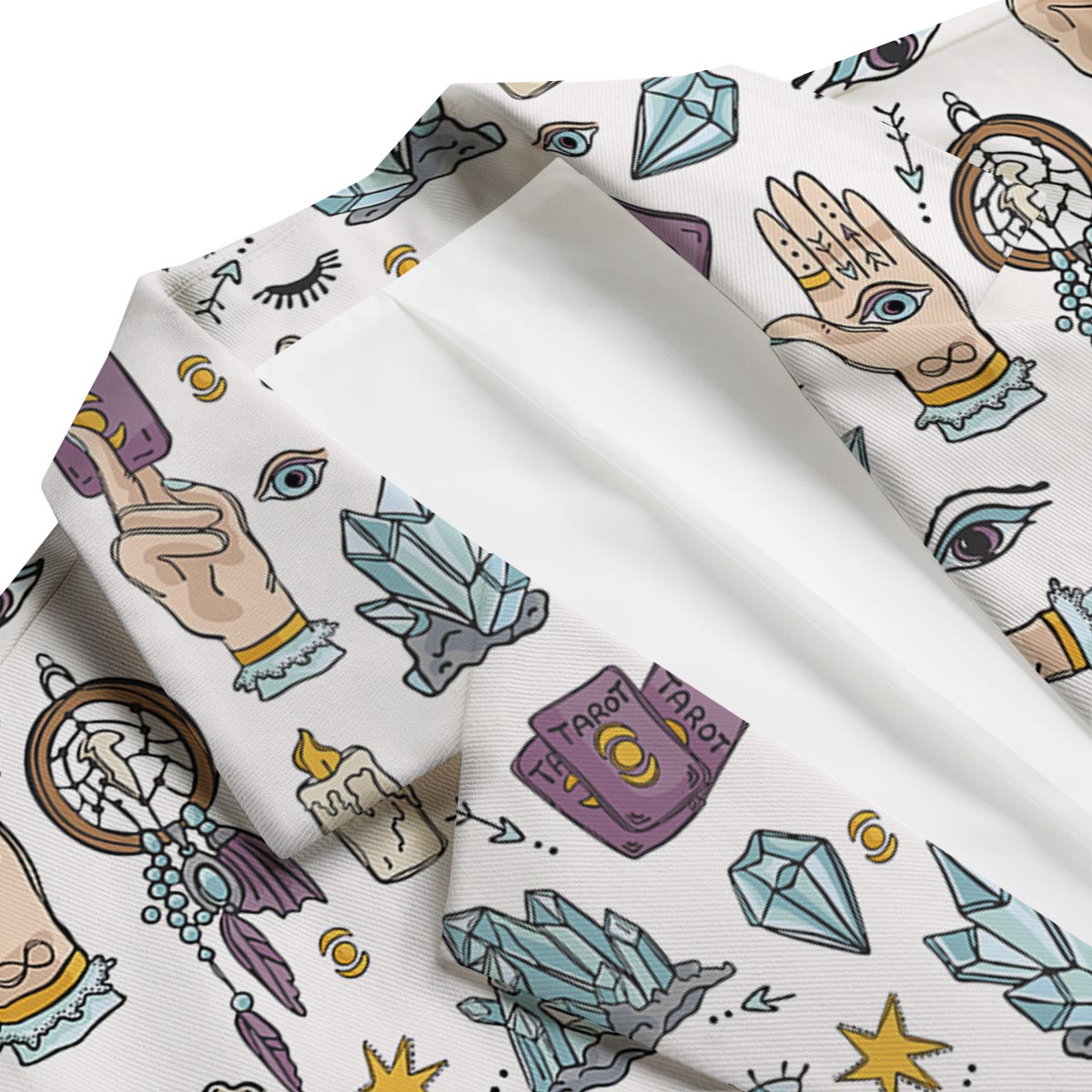 Tarot Print Pattern Men's Blazer-grizzshop