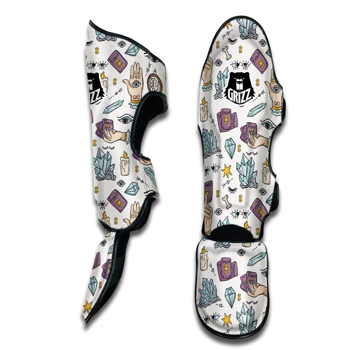 Tarot Print Pattern Muay Thai Shin Guards-grizzshop