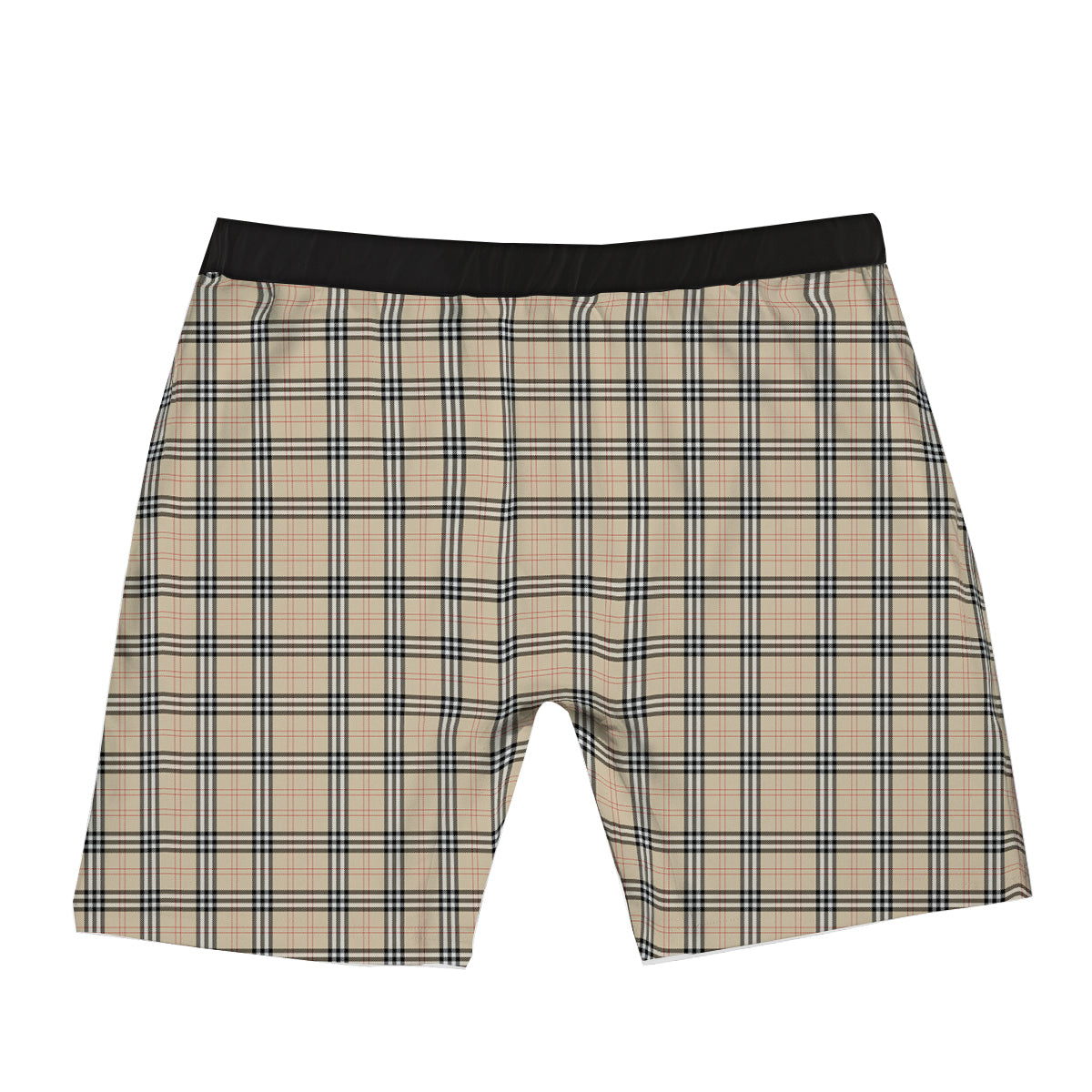 Tartan Beige Print Pattern Boxer Briefs-grizzshop