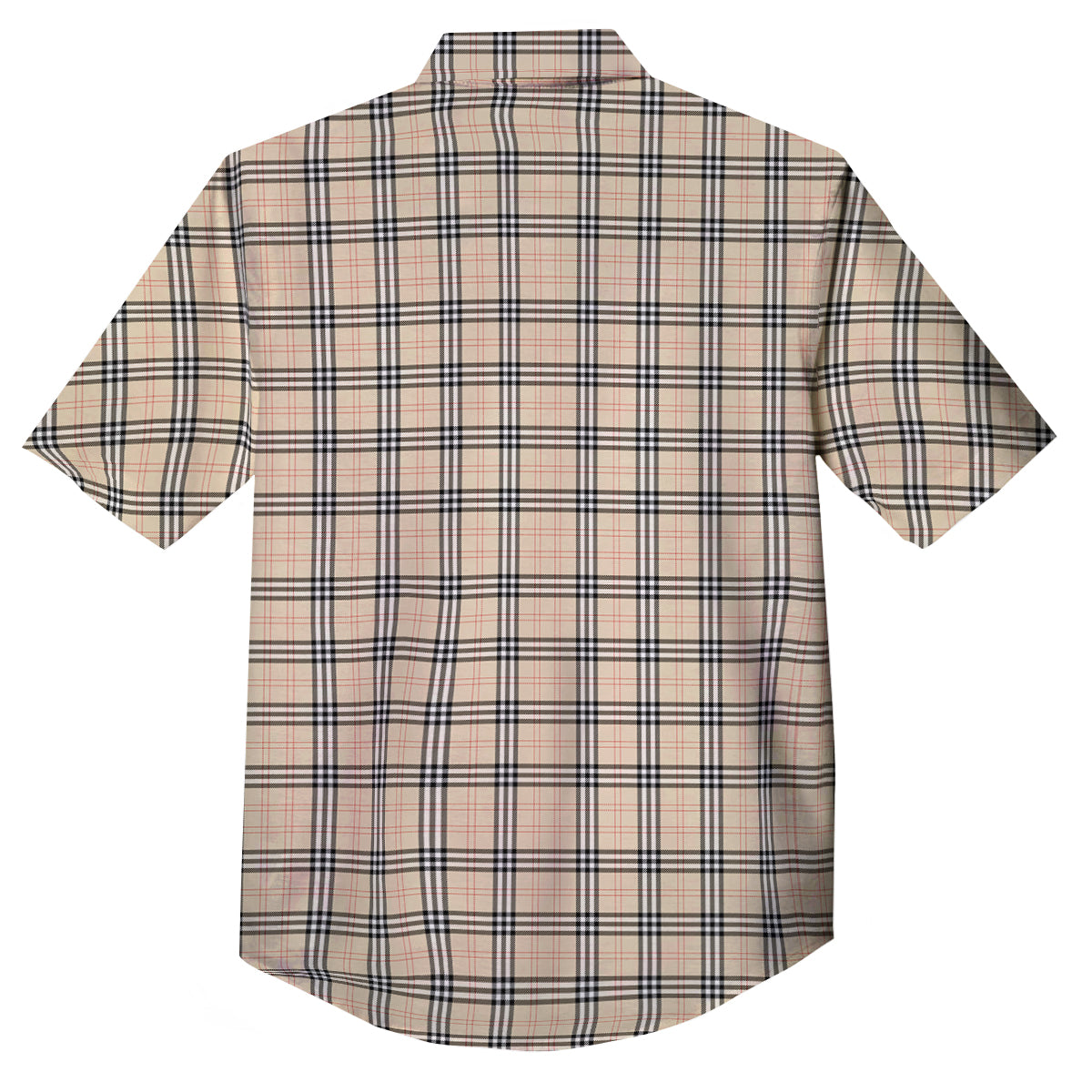 Tartan Beige Print Pattern Button Up Shirt-grizzshop