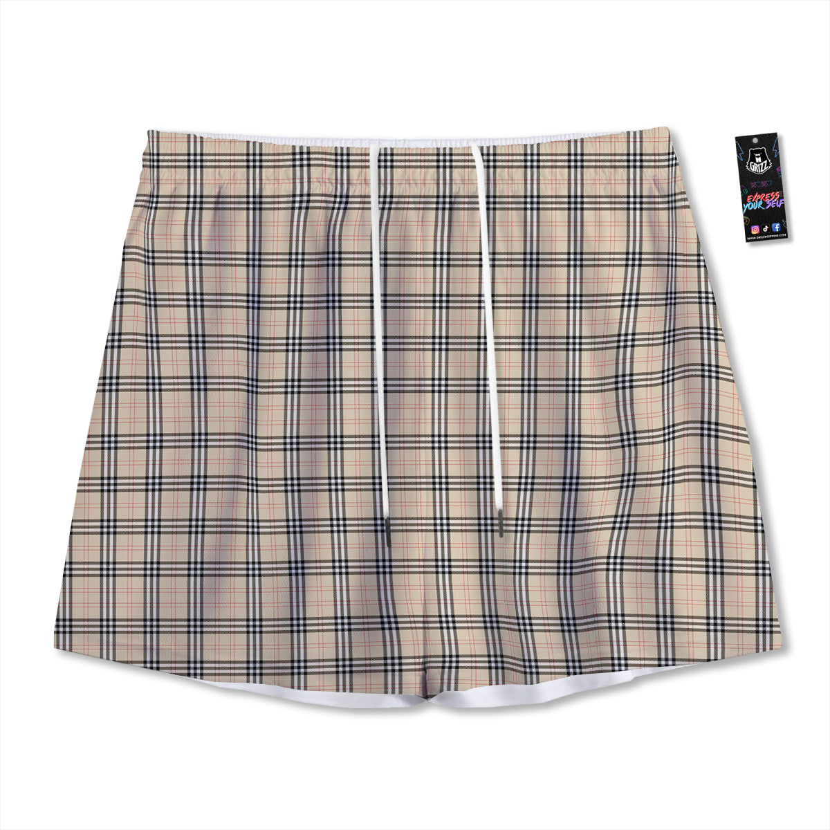 Sunflower Green Print Pattern Mesh Shorts
