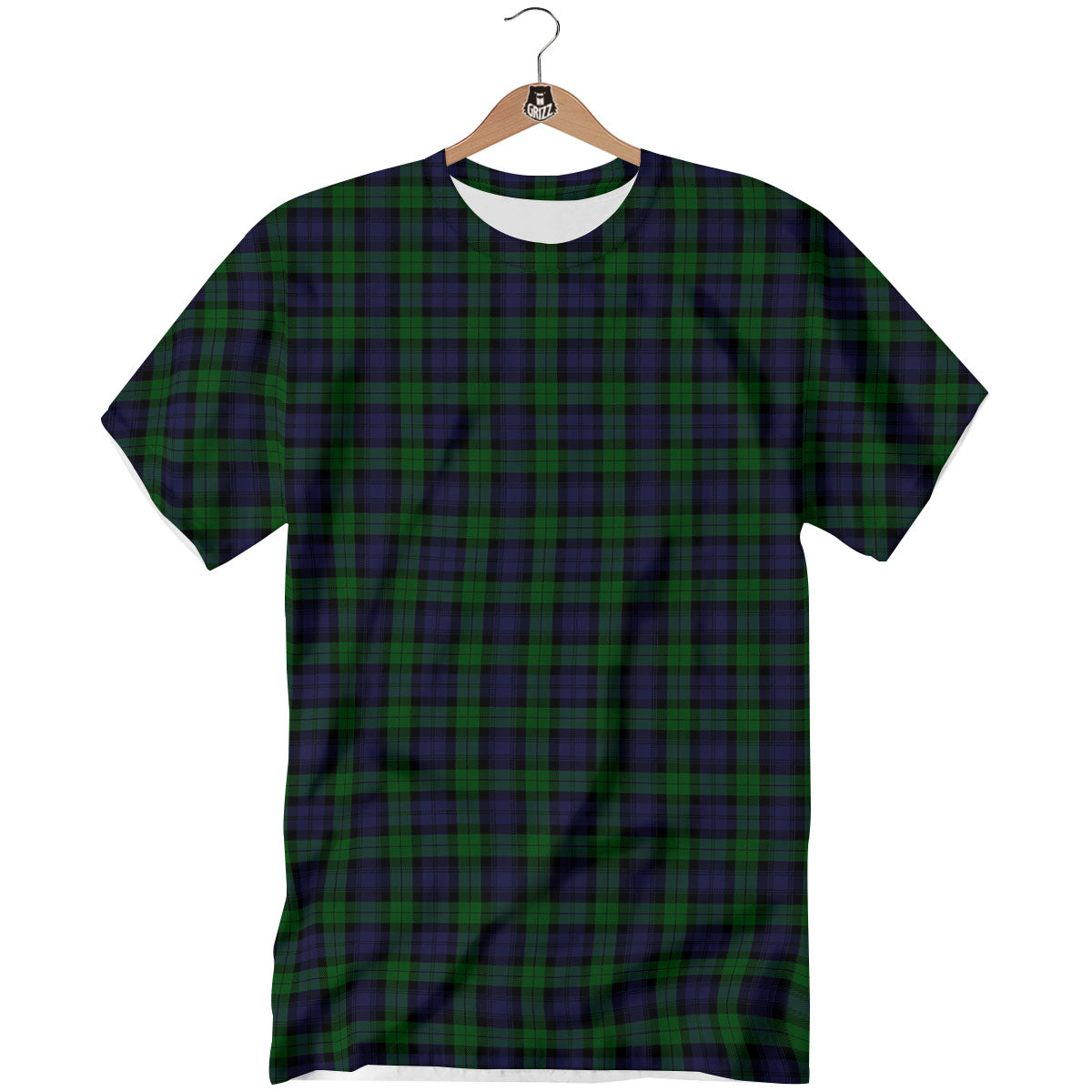 Tartan Black Watch Print Pattern T-Shirt-grizzshop