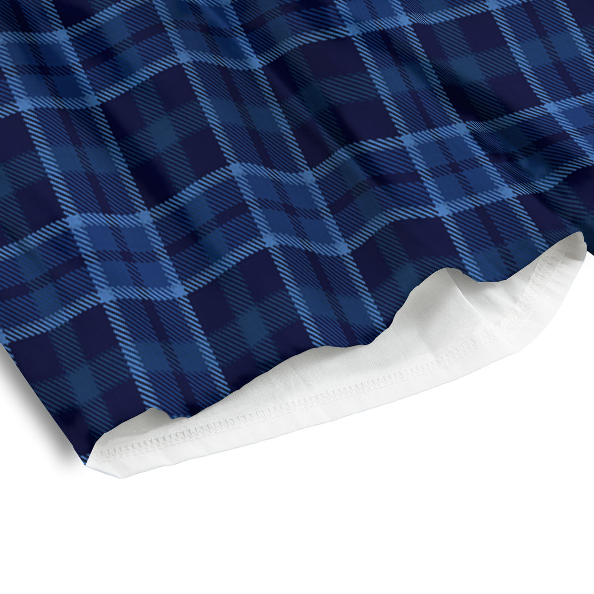 Tartan Blue Print Pattern Men's Athletic Shorts