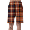 Tartan Brown Plaid Men's Shorts-grizzshop