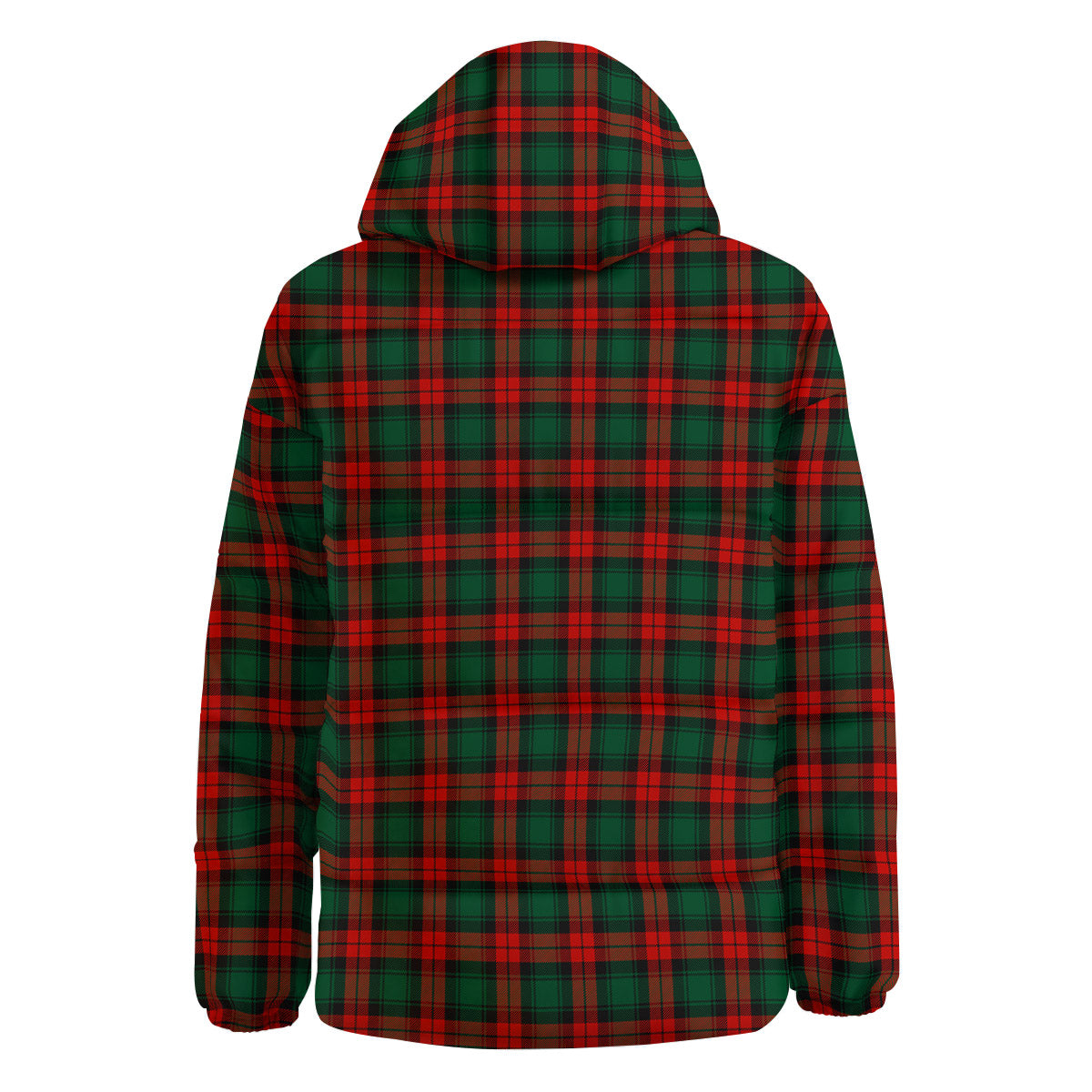 Tartan Christmas Print Pattern Down Jacket-grizzshop