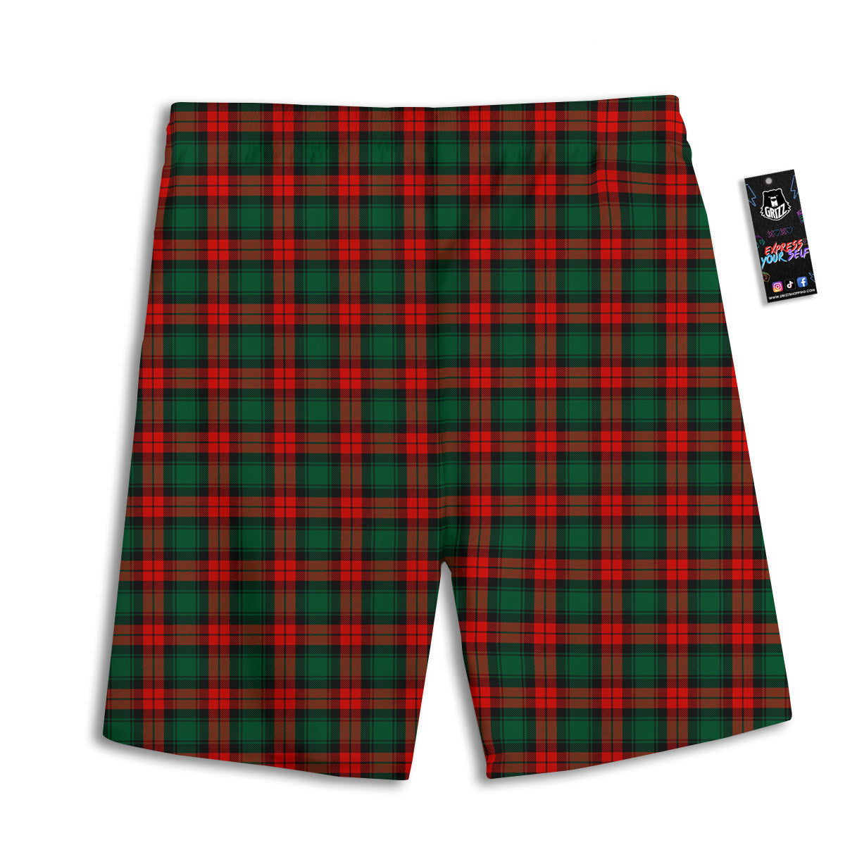 Tartan Christmas Print Pattern Men's Athletic Shorts