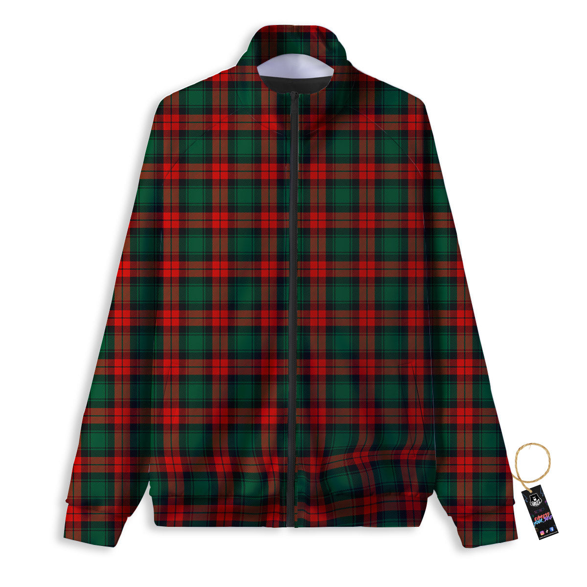 Tartan Christmas Print Pattern Track Jacket-grizzshop