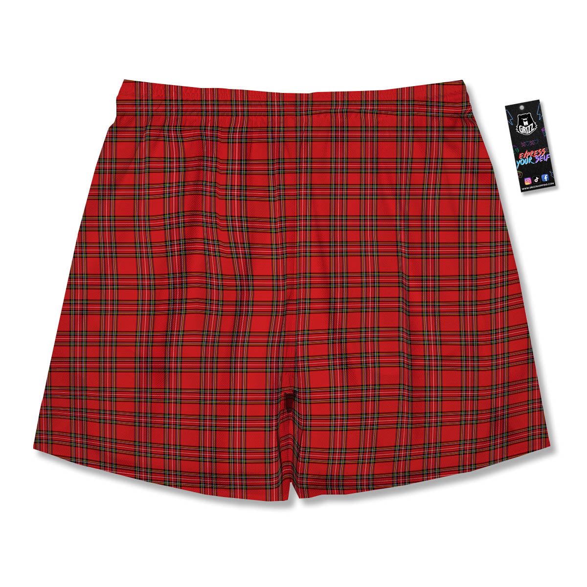 Tartan Christmas Scottish Print Pattern Men's Running Shorts-grizzshop