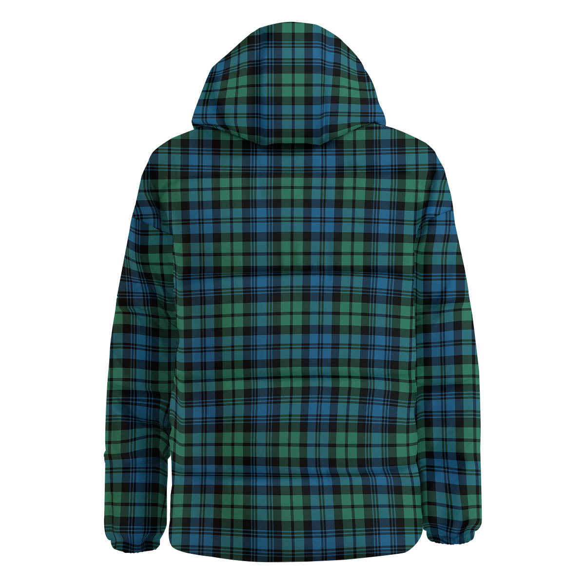 Tartan Clan Campbell Print Pattern Down Jacket-grizzshop