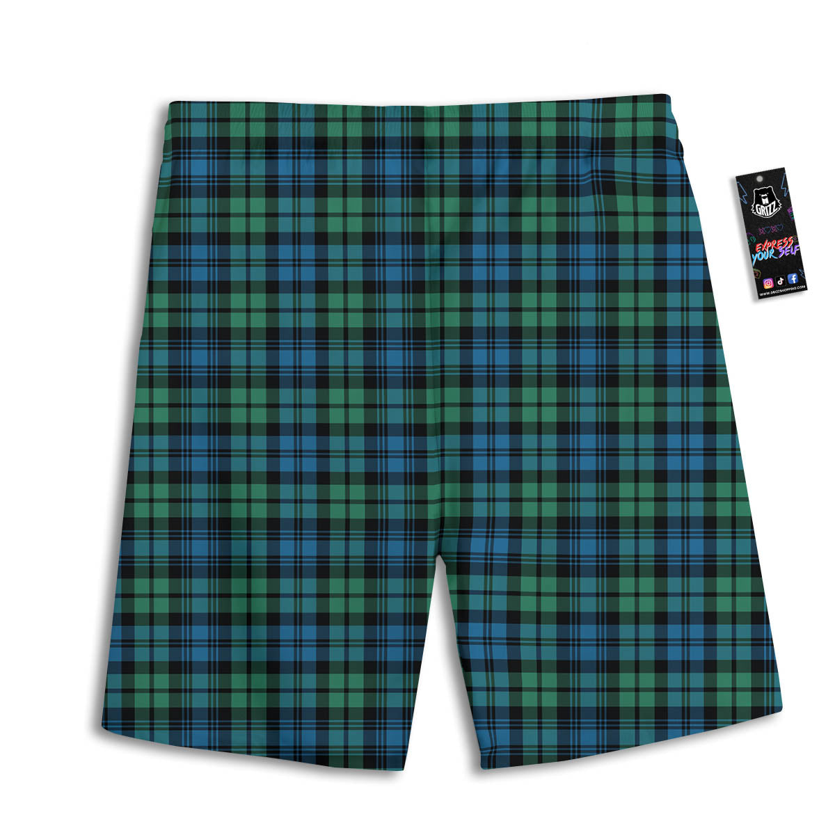 Tartan Clan Campbell Print Pattern Men's Athletic Shorts