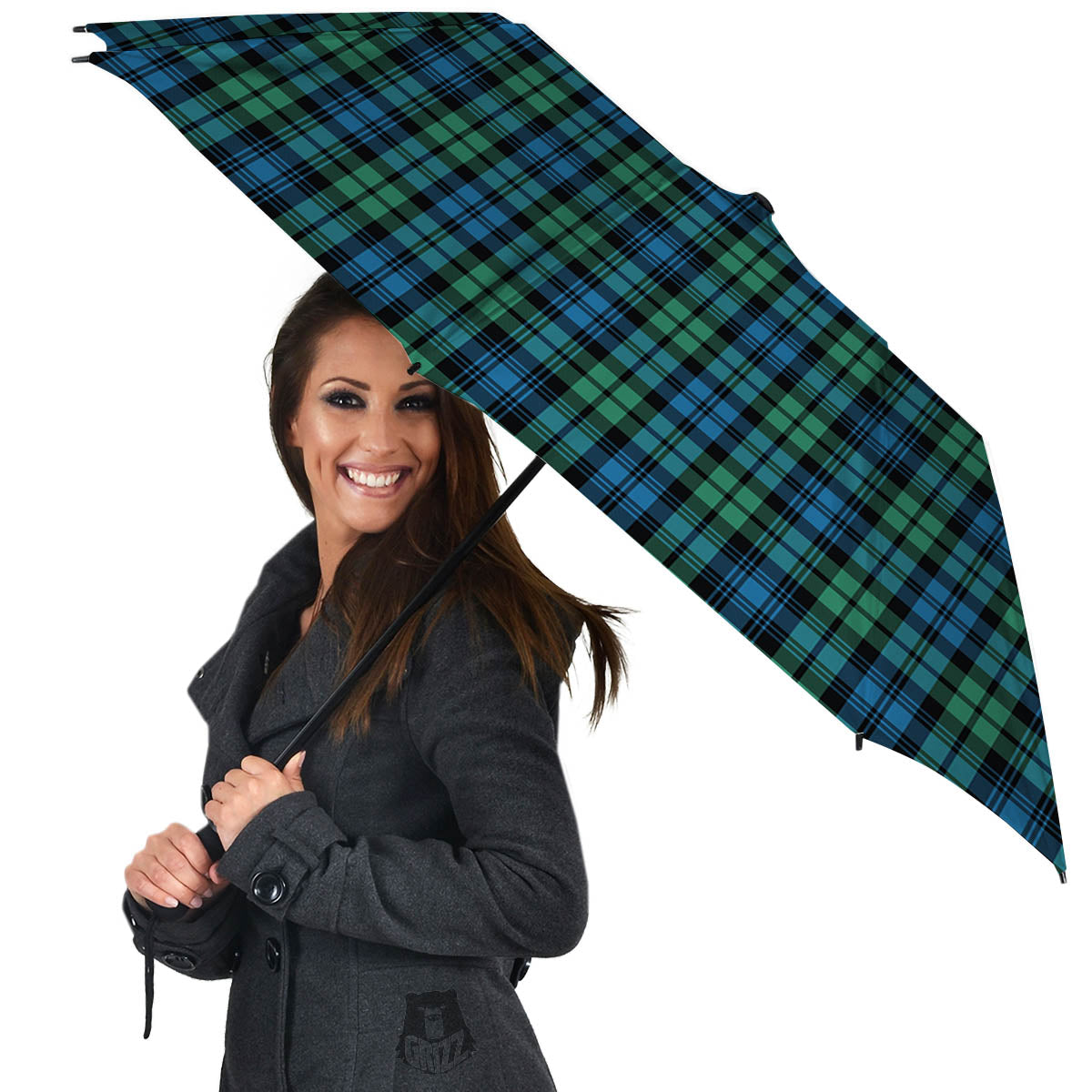 Tartan Clan Campbell Print Pattern Umbrella-grizzshop