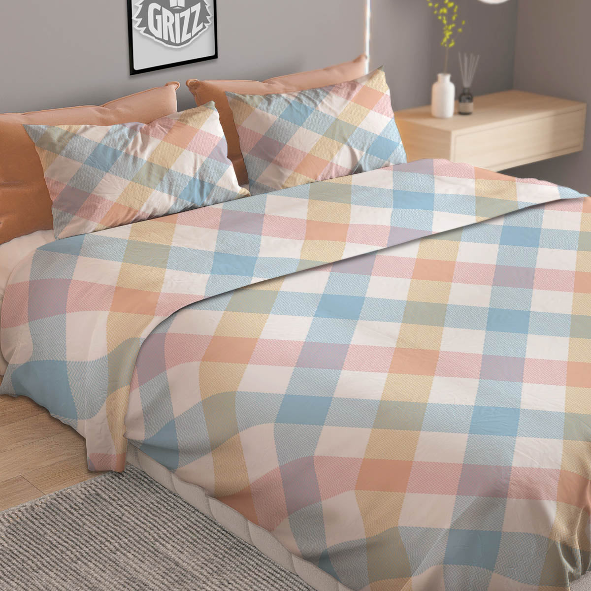 Sun And Moon Geometric Celestial Print Duvet Cover Bedding Set
