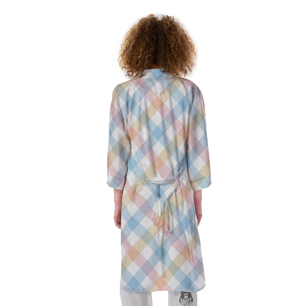 Tartan Colorful Print Pattern Kimono-grizzshop